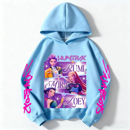 Autumn and winter hoodie movie comics children Kpop Devil Hunter children's sportswear cute sweet hoodie girl