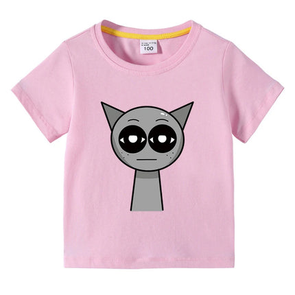 Summer Hot Sprunki Clothes Kids Game Incredibox Cotton T shirt Boys Short Sleeve Tee Toddler Girls Causal Tops Children Clothing