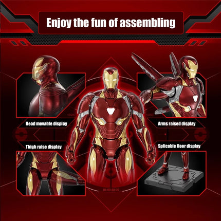 New Fondjoy Iron Man MK50 Hulk Spider-Man Thanos 1/12 Assembled Model Action Figures Collect Ornaments Boy Toy Birthday Gifts