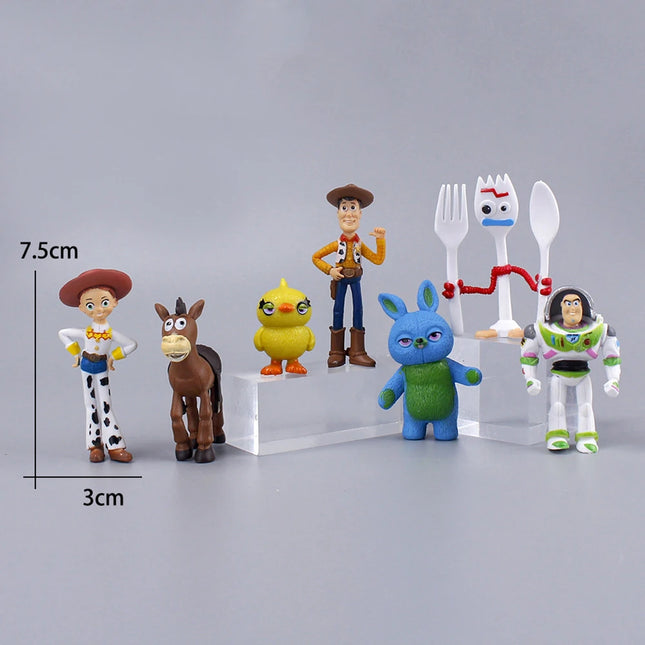 10Pcs Anime Toy Story Action Figure Buzz Lightyear Woody Jessie Alien Kawaii Doll PVC Collectible Model Toys Kid Christmas Gift