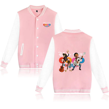 Coco Baseball Jacket Men Women Hip Hop Harajuku Jackets Streetwear Kids Boys Girls Loose College Coats