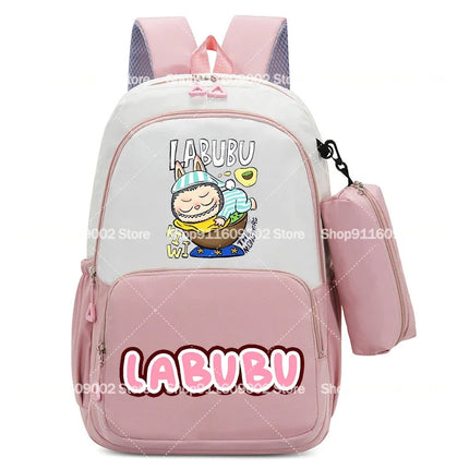 Large Capacity Backpacks Pencil Bag Cartoon Printed Animals Schoolbag Boys Girls Book Stationery Storage Bags Gift