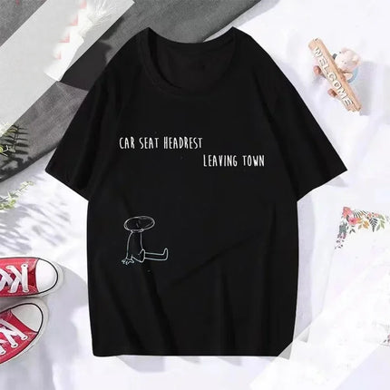 Car Seat Music Band Headrest Classic Cotton T-shirt Unisex DMN  Short Sleeves Tee Summer Casual Crew neck Black TShirt Oversized