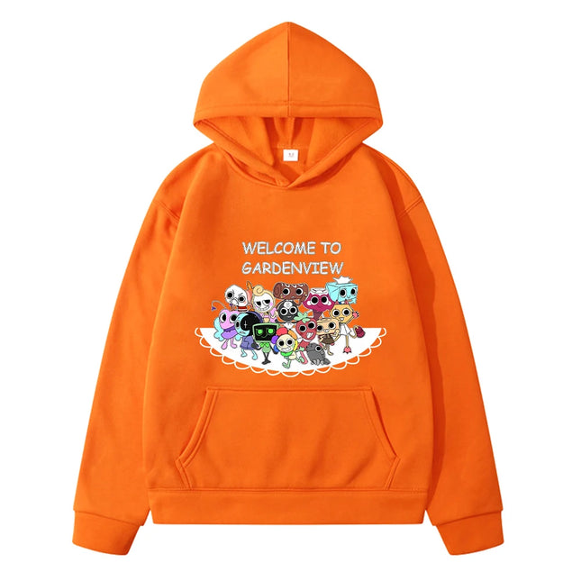 Kawaii Autumn hoodies Dandys World anime hoodie  Fleece Sweatshirt Cartoon Pullover boys jacket  y2k sudadera kids clothes girls