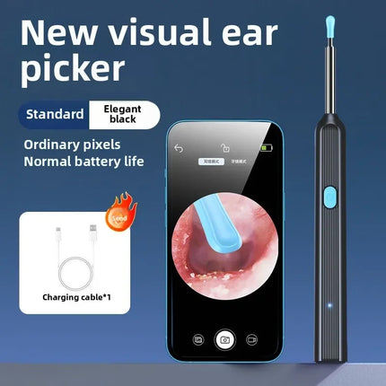Wireless Visual Ear Endoscope Camera Ear Cleaning Tools Spoon Safe Silicone Earpick 5MP Camera Ear Wax Remover Luminous Otoscope