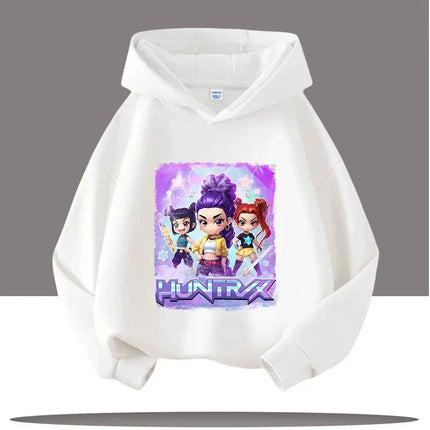 KPop Demon Hunters Hoodies Baby Girl Boy Clothes Fashion Casual Hooded Sweatshirts K-Pop Demon Hunters Pullover Kids Outfits Gif