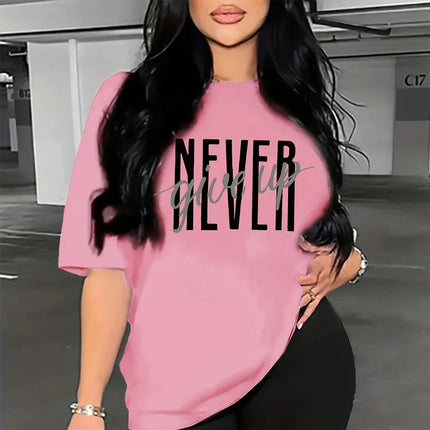 Summer Women's Casual Loose Short Sleeved T-Shirt Fashion Hip Hop Harajuku Tshirts Ladies Oversized O-Neck TShirt Streetwear Tee