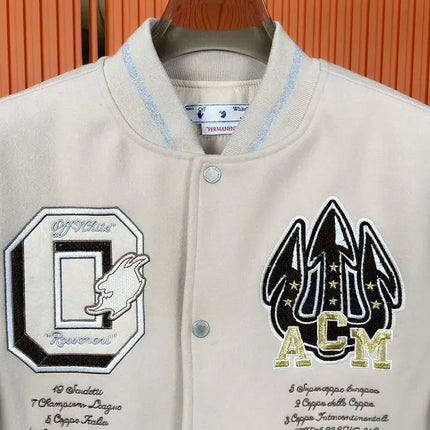 Fashion Embroidered Varsity Jacket Men Streetwear Bomber Jacket Baseball Coat Streetwear Men Clothing Oversized Coats