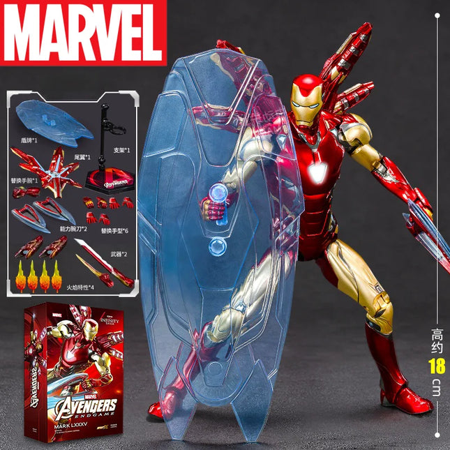 Hot Avengers Original Deluxe Iron Man Mk85 2.0 Toy Led Light Edition Mark 85 Lxxv Nano Armor 1/10 Action Figure Endgame Legends