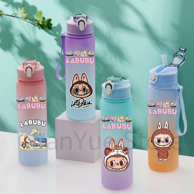 750Ml Cute Cartoon Printed Water Bottle Teenger Student Large Capacity Drinking Portable Outdoor Sport Water Cup Kid Gift