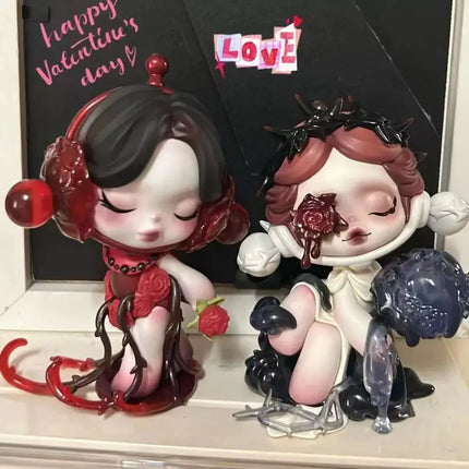 Blind Box Skullpanda Valentine'S Day Handmade Elevator China Edition Red Pink Black Birthday Gift Decoration Handmade Model Gift