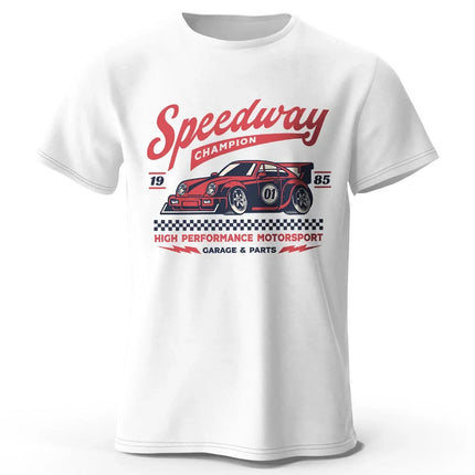 Formula Racing Art T-Shirt 100% Premium Cotton Performance Fit Hand Drawn Speed Graphic Tee for Racing Fans