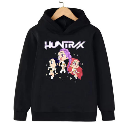 Halloween KPop Demon Hunters Hoodies Children Clothes Kid Girl Boy Cartoon Sweatshirt Hoody Baby Casual Top Streetwear