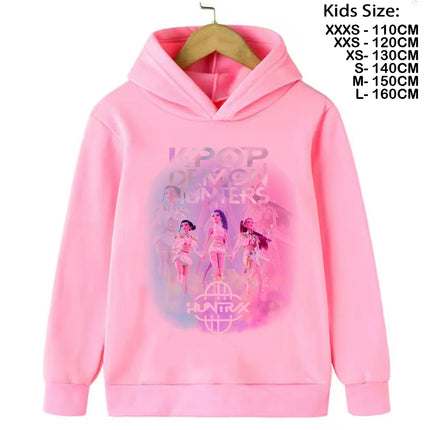 KPop Demon Hunters Hoodies Baby Girl Boy Clothes Fashion Casual Hooded Sweatshirts K-Pop Demon Hunters Pullover Kids