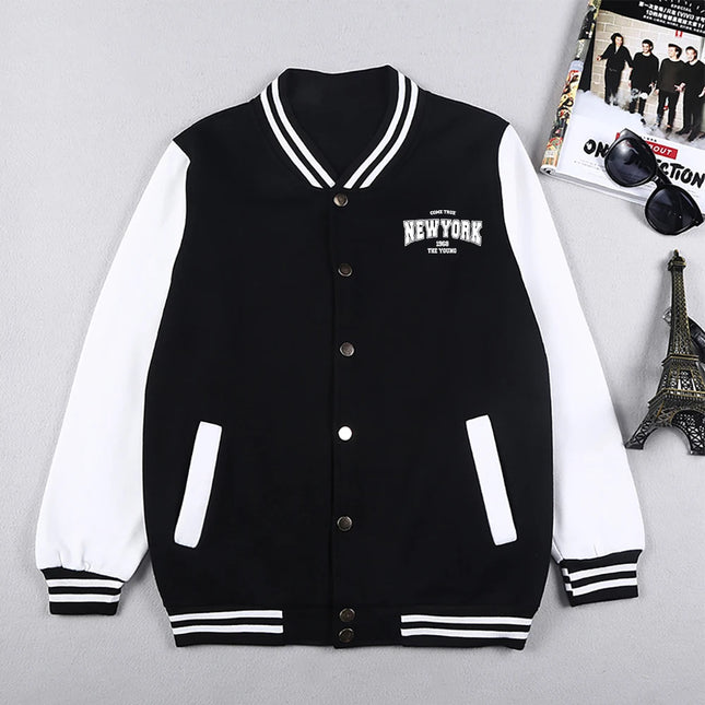 Come True New York 1968 The Young Man Baseball Uniforms Hip Hop Punk Style Jackets Casual S-5Xl High Street Clothing