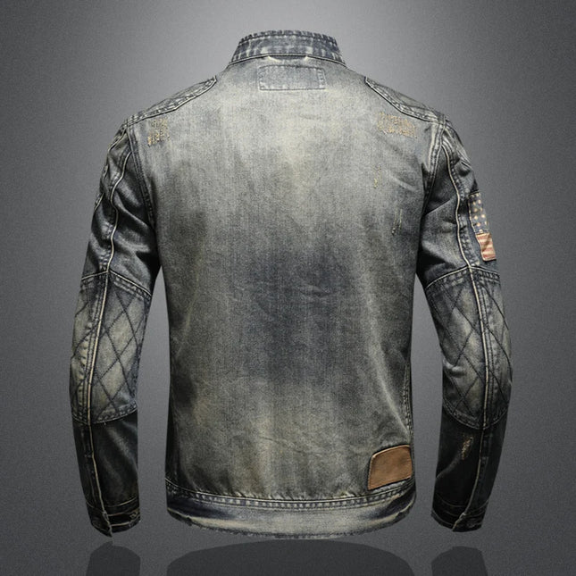 2024 New Men's High Quality Fashion with Handsome Retro Trend Leisure Spring and Autumn Good Zipper Denim Jacket  None   M-6XL