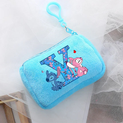 Disney Stitch Kawaii Coin Purse for Children Anime Cartoon Cute Wallet Boys Girls Key Card Storage Pouch Portable Clutch Bag