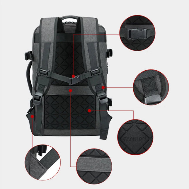 Large Capacity Travel Backpack Expandable 15.6 Inch Laptop Backpack for Man Waterproof Business Bag Male Mochila New