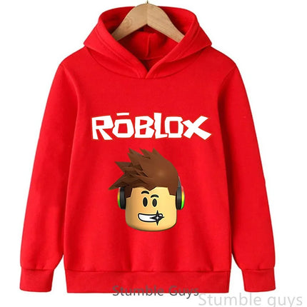 Kids Roblox Hoodie 3-12Y Autumn Sweatshirt 3D Game Print Boys Girls Fashion Casual Sportswear