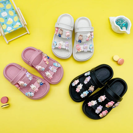 Fashion Popular Cartoon Slippers New Flats Bottom Boys and Girls Non-Slip Soft Bottom Sandals 811