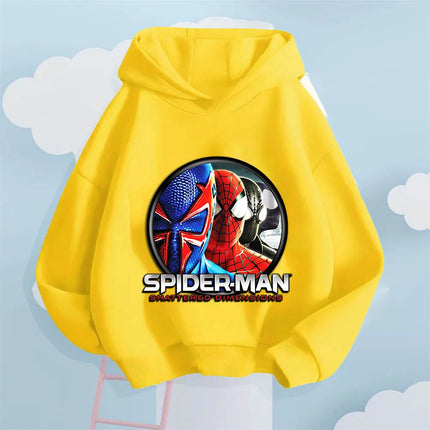 Marvel Kids Hooded Sweatshirt with Spider-Man  Print, Autumn/Winter  Casual and Versatile Long-Sleeved Top for Boys and Girls