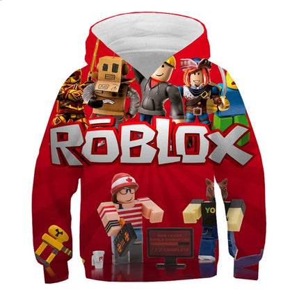 Kids Spring Autumn Roblox Hoodie 3-14 Years Boys Clothes Girls 3D Wear