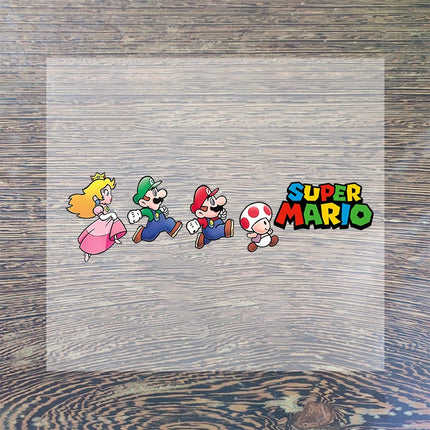 Super Mario Heat Transfer Stickers Cartoon Cute Iron on Patch Decals Clothes Sticker T-shirts Hoodie Clothing Hats DIY Applique