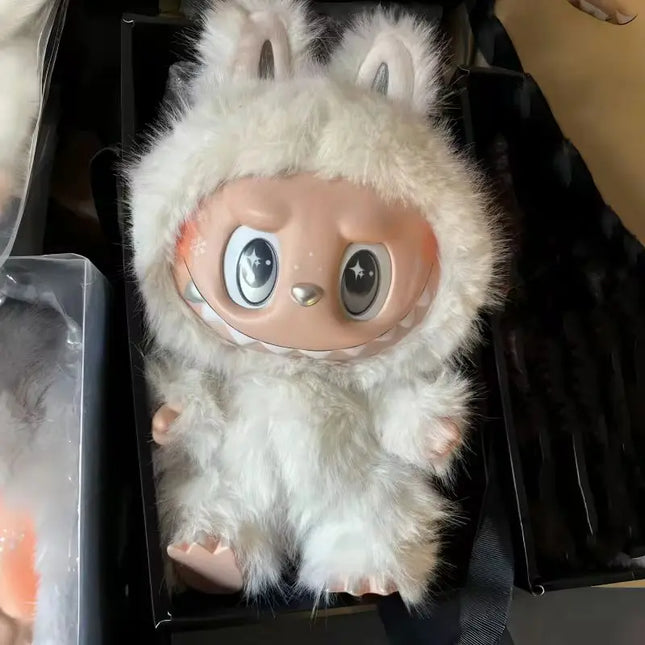 38cm Zimomo Big Angel The Monster Labubu Series Blind Box Replica Creative Plush Doll Figure Vinyl Pendant Ornament Collect Gift