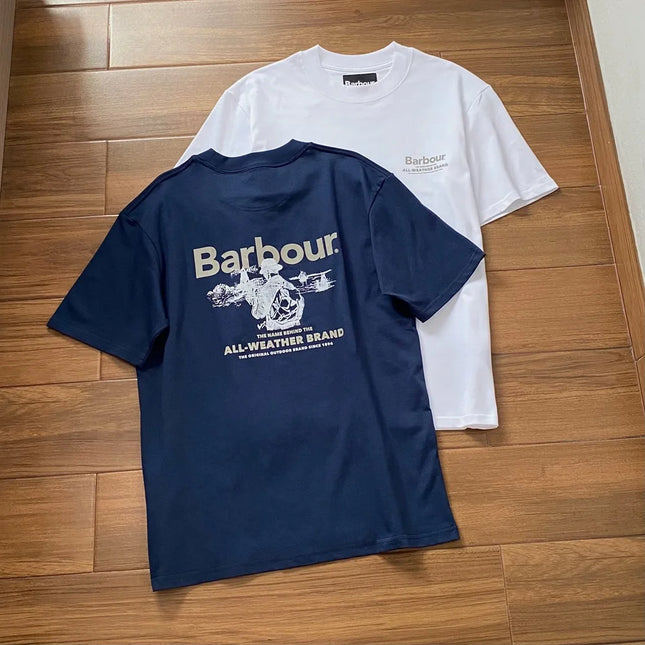 B@r 25ss Round Neck Printed Short Sleeves Summer Casual Loose Unisex