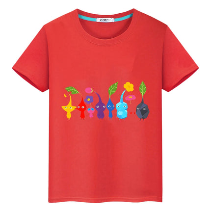 Pikmin Summer Cute 100%Cotton T-shirt cartoons Short Print anime Tees pride tshirt Tops y2k Tshirt kid Day gift boy girl clothes