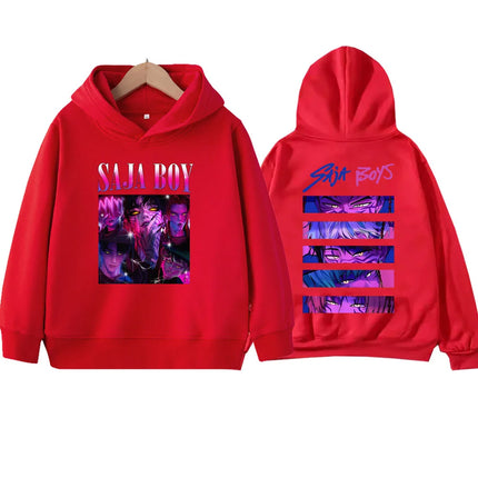 Anime Kpop Demon Hunter Saja Boys Children-Hoodie Harajuku Hip Hop Pullover Tops Sweatshirt Gift