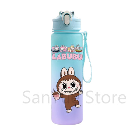 750Ml Cute Cartoon Printed Water Bottle Teenger Student Large Capacity Drinking Portable Outdoor Sport Water Cup Kid Gift