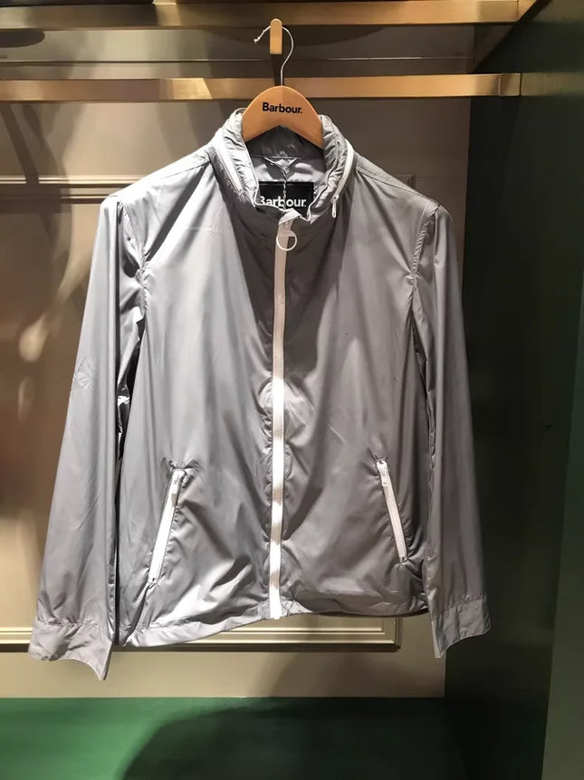 B@r Spring/Summer Sun Protection Jacket (Easy To Store) Dark Blue And Light Gray