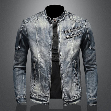 2024 New Men's High Quality Fashion with Handsome Retro Trend Leisure Spring and Autumn Good Zipper Denim Jacket  None   M-6XL