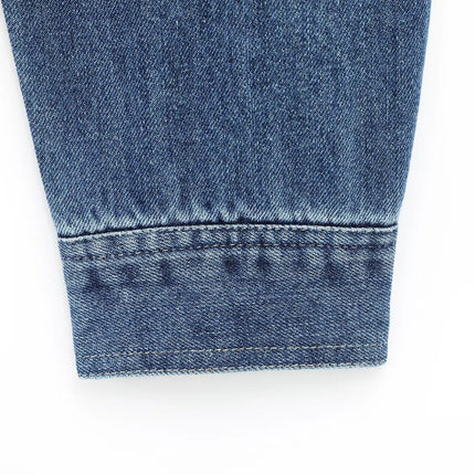 ZMEENNA 2025 Blue Denim Jacket For Women Long Sleeve Button Up Casual Top With Pockets Stylish Fashionable Trendy ZM699