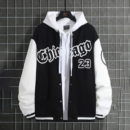 Men's Spring and Autumn Seasons Fashion Brand American Baseball Coat Loose Casual   Jackets for Men