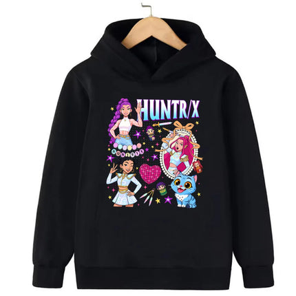 Halloween KPop Demon Hunters Hoodies Children Clothes Kid Girl Boy Cartoon Sweatshirt Hoody Baby Casual Top Streetwear