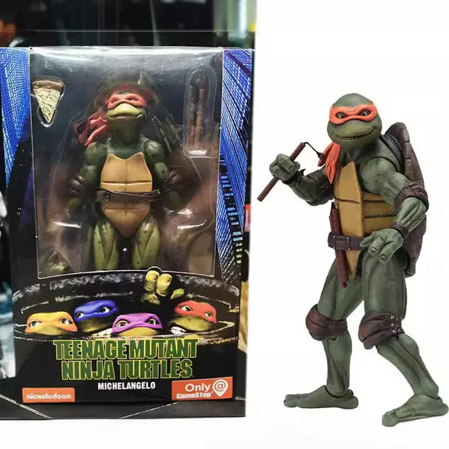 Ninja Turtle Anime Action Figure, Neca 1990 Film Version, Edição limitada, Estátua de PVC, Presentes de Aniversário do Menino