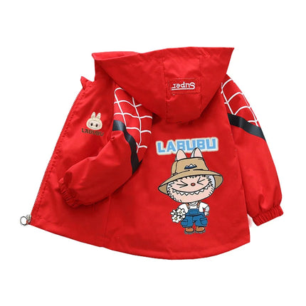 Kids labubu Clothes Autumn Baby Boys Girls Jacket Fashion Cartoon Stitch Print Outerwear for Kids Clothes Children Summer Coat
