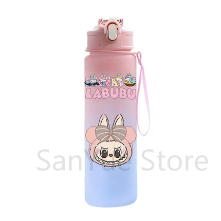 750Ml Cute Cartoon Printed Water Bottle Teenger Student Large Capacity Drinking Portable Outdoor Sport Water Cup Kid Gift