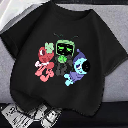 Game Dandy's World Kids Anime Cotton T-shirt Boy Girl Short Sleeve Top Children Cartoon Cute Tee Summer Casual Clothes Gift 2024