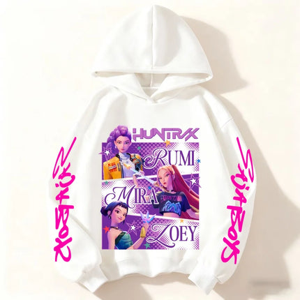 Autumn and winter hoodie movie comics children Kpop Devil Hunter children's sportswear cute sweet hoodie girl