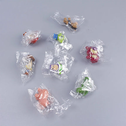 8pcs-Anime Figures Toy Story 4 Woody Buzz Lightyear 5cm Q Version Action Mini Dolls Kids Toys Model for Children Christmas Gift