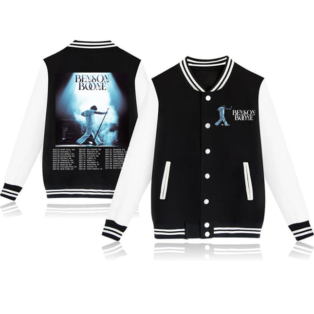Benson Boone Baseball Uniform Hoodie Jacket Fan Gift Unisex Harajuku Sweatshirts
