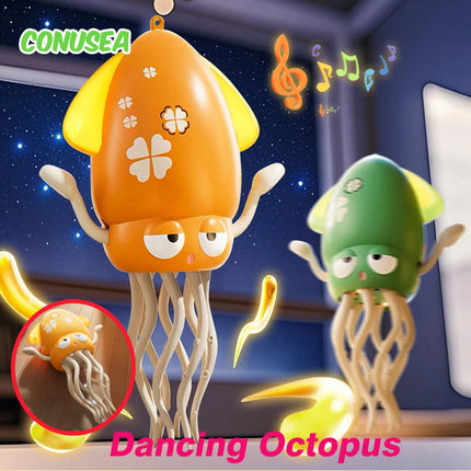 Electric Dancing Octopus fidget toys Anti-stress Anti stress luminous Music Baby Crawling  toys games for kids children Pets Cat