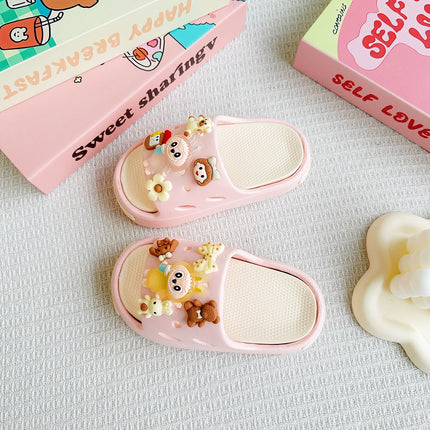 New Popular Cartoon Bear Versatile Eva Slippers for Boys and Girls, Fashionable Double Soft-Soled Non-Slip Sandals 831