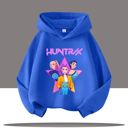 KPop Demon Hunters Hoodies Baby Girl Boy Clothes Fashion Casual Hooded Sweatshirts K-Pop Demon Hunters Pullover Kids Outfits Gif