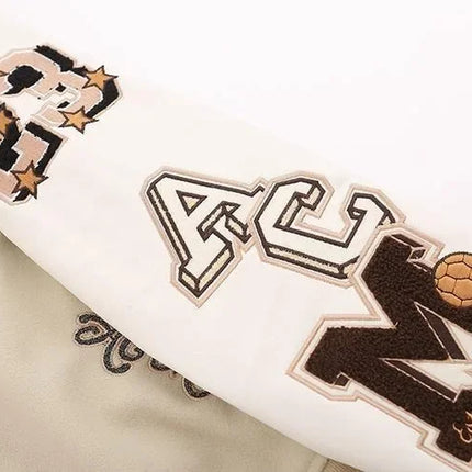 Fashion Embroidered Varsity Jacket Men Streetwear Bomber Jacket Baseball Coat Streetwear Men Clothing Oversized Coats