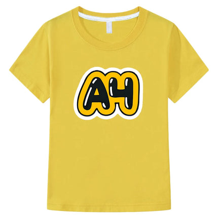 Merch Vlad A4 Kids T-shirt Boys and girls short Sleeved 100% Cotton Tops Влад a4 Бумага  boys clothes y2k one piece kids clothes