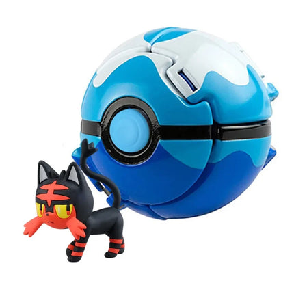 Pokemon Elf Ball Pokeball Anime Figure Cartoons Pikachu Charizard Piplup Kyogre Pocket Monster Pet Anime Action Model Toy Gifts
